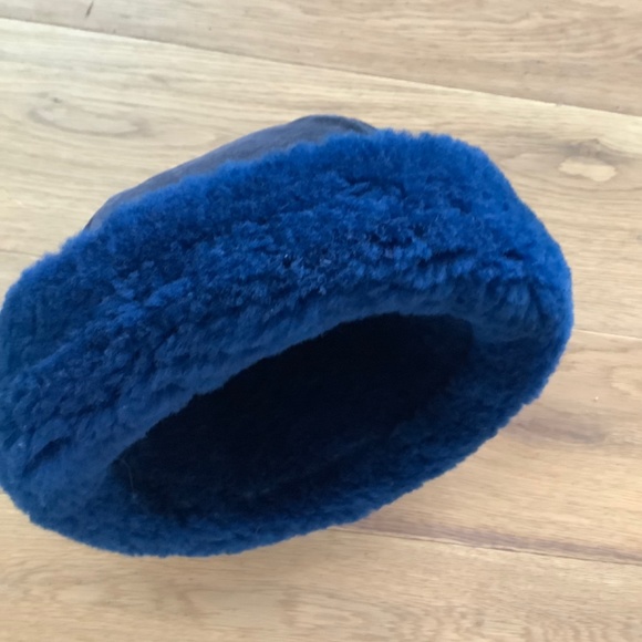 Sheep skin and suede hat - NEW - Picture 4 of 6